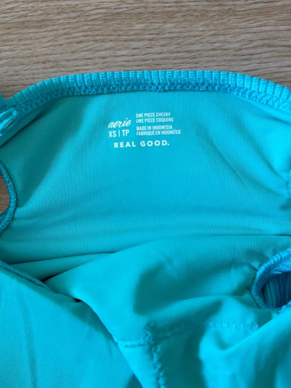 aerie Ribbed One-Piece Swimsuit in Turquoise